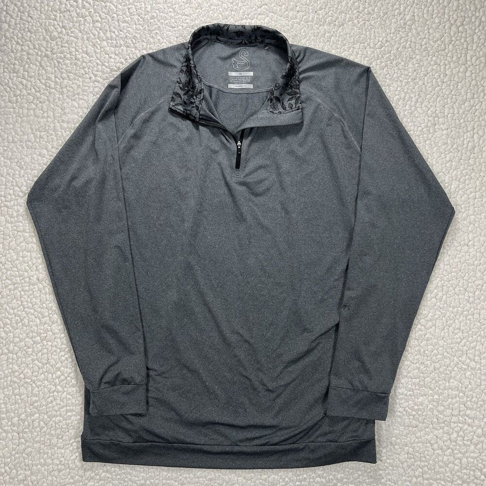 Swannies Golf Pullover Men’s XL Gray Athletic Quarter Zip Stretch‎ Athliesure